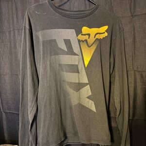 Fox Men's Long Sleeve Shirt in Black and Gold